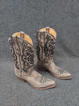 Mens Size 9 Corral Leather Cowboy Boots