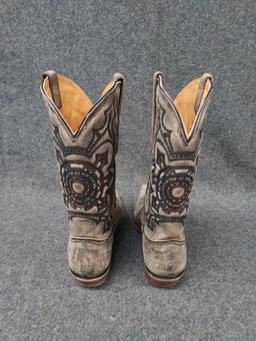 Mens Size 9 Corral Leather Cowboy Boots
