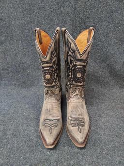 Mens Size 9 Corral Leather Cowboy Boots