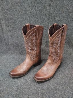 Mens Size 9 Lane Leather Cowboy Boots