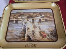 5 Leslie Cope Coca Cola Trays