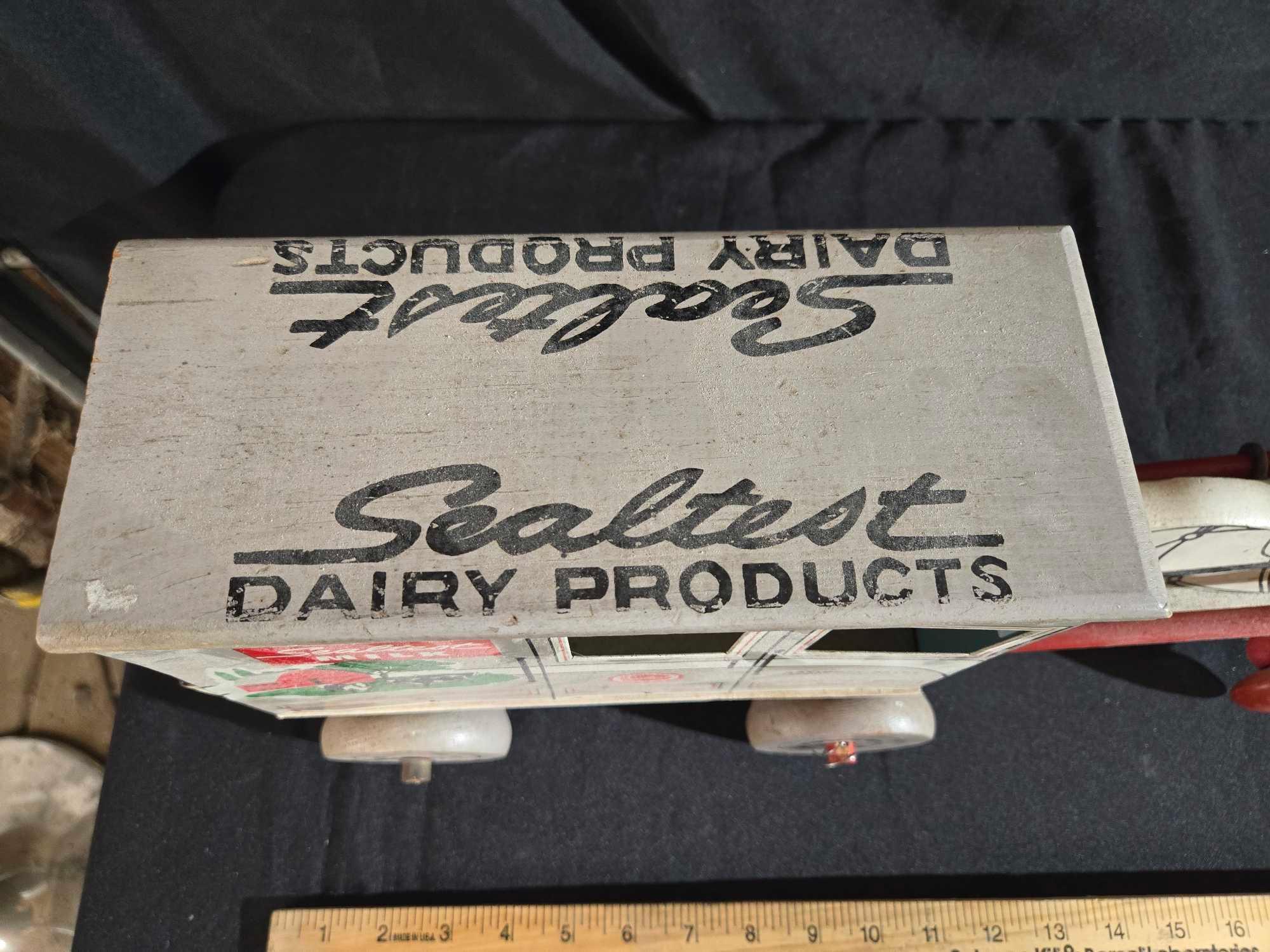 Rich Toys National Dairy Sealtest Wooden Milk Wagon