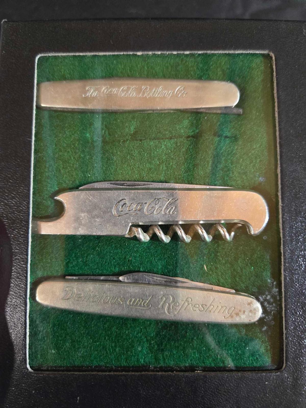 3 Coca Cola Pocket Knives