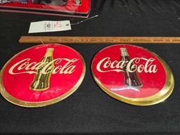 2 Cardboard Coca Cola Buttons