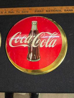 2 Cardboard Coca Cola Buttons