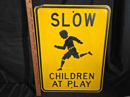 School Bus & Slow Children at Play Signs
