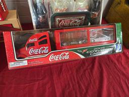 Coca Cola Mickey Truck, 2006 Corvette Carrier, 1950 Model & Glass set