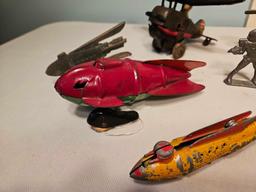 Assortment of Vintage Zeppelins and Wind Up Planes