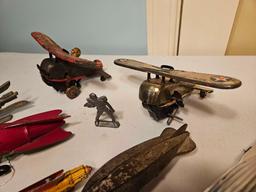 Assortment of Vintage Zeppelins and Wind Up Planes