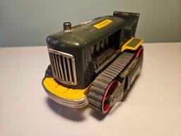 Vintage Tin Litho U.S. Battery Operated Army Bulldozer
