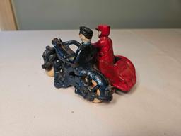 Vintage Cast Iron Hubley Motorcycle with Sidecar