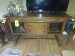 Solid Wood Entertainment Stand