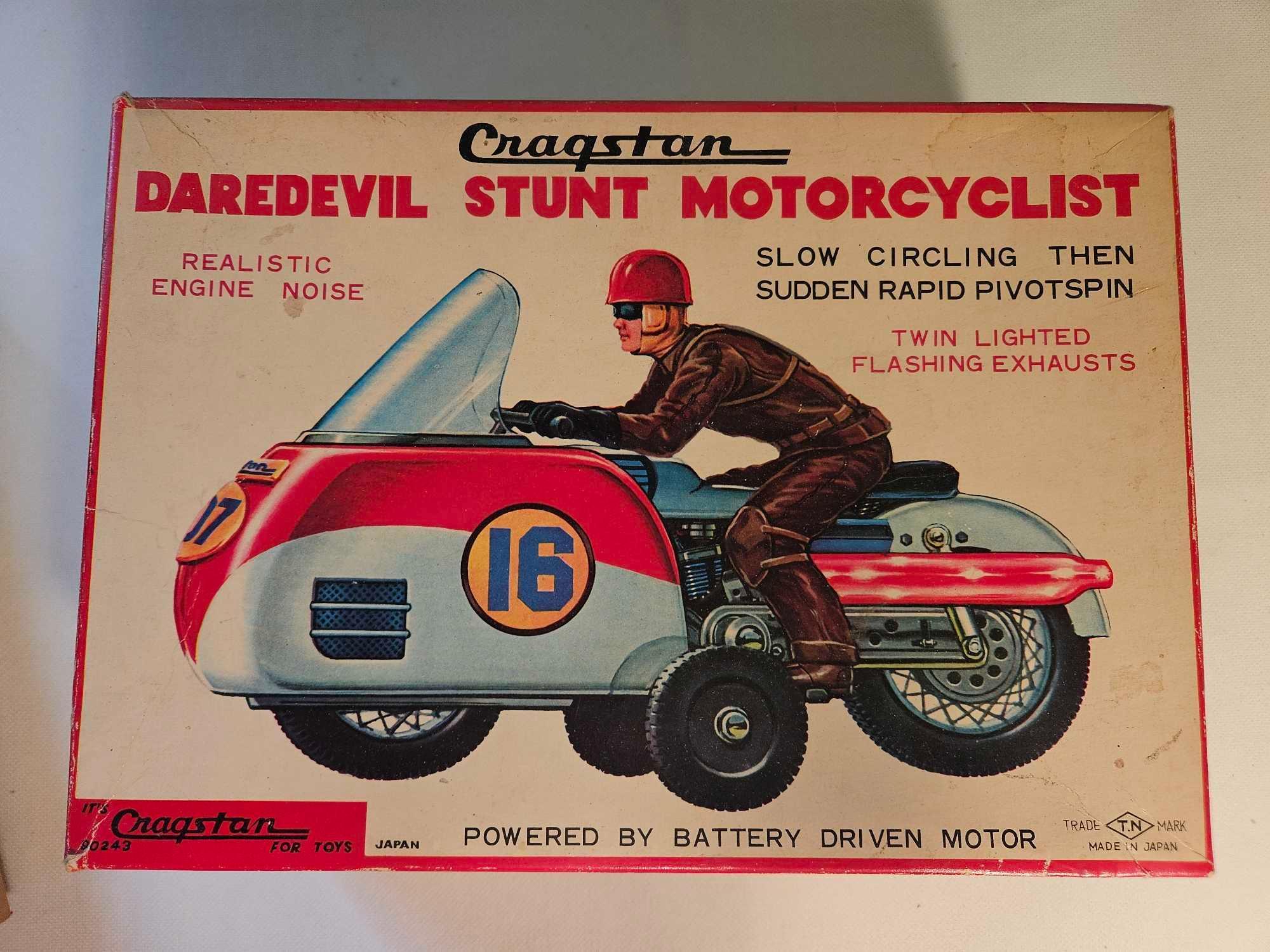 Cragstan Battery Operated Daredevil Stunt Motorcycle