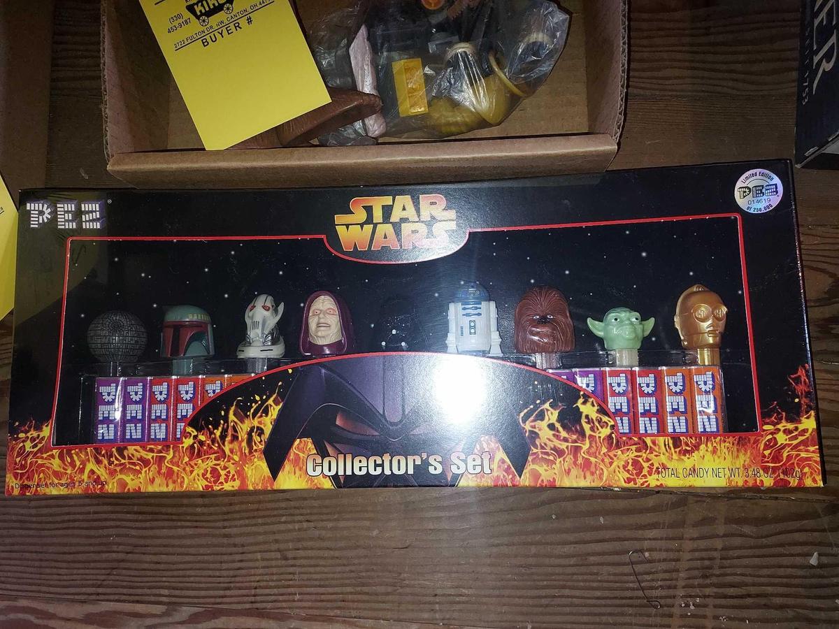 Vintage Starwars Stormtrooper and Chewbacca Action Figures & Pez Dispenser Set