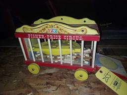 Fisher Price Wooden Circus Wagon Toy