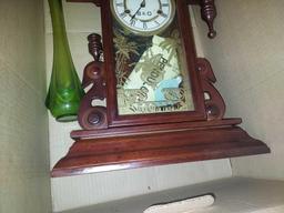 B&O Wall Mounted Clock & Decorative Glass Vase