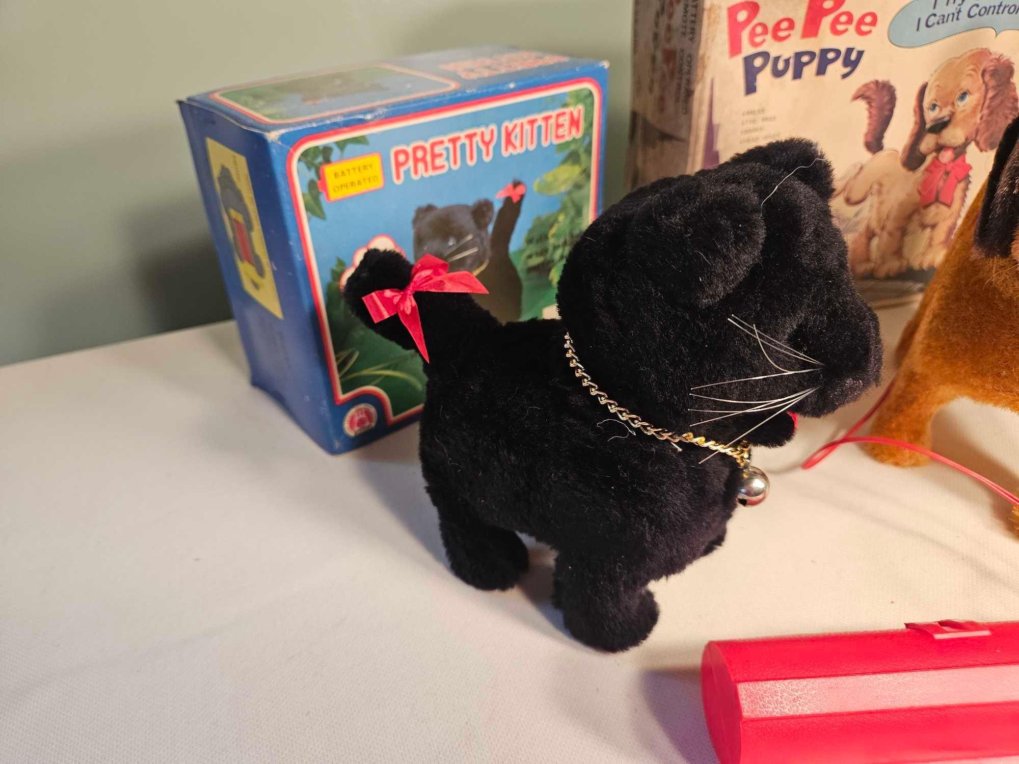 Battery Operated Pretty Kitten and Pee Pee Puppy