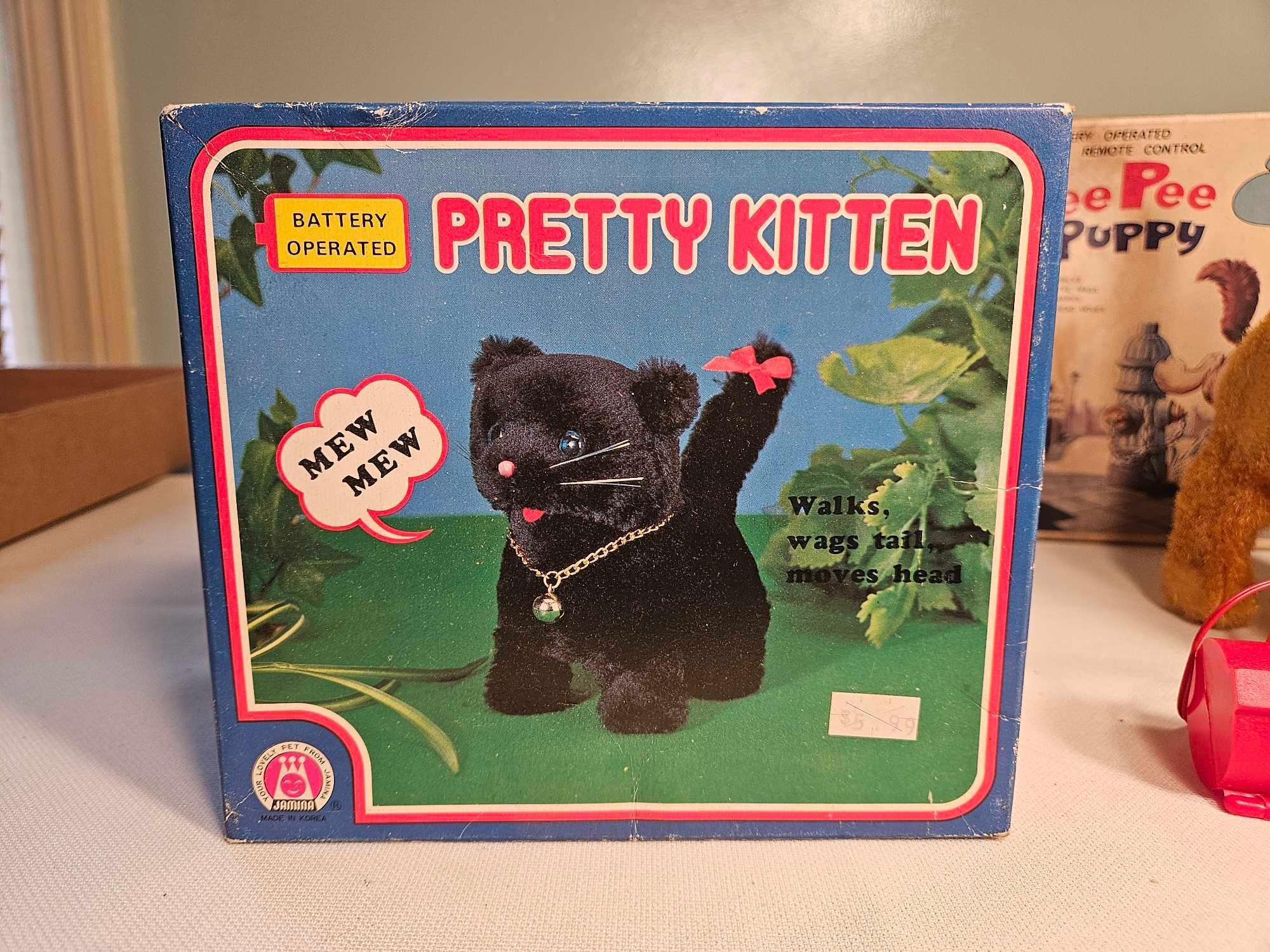 Battery Operated Pretty Kitten and Pee Pee Puppy