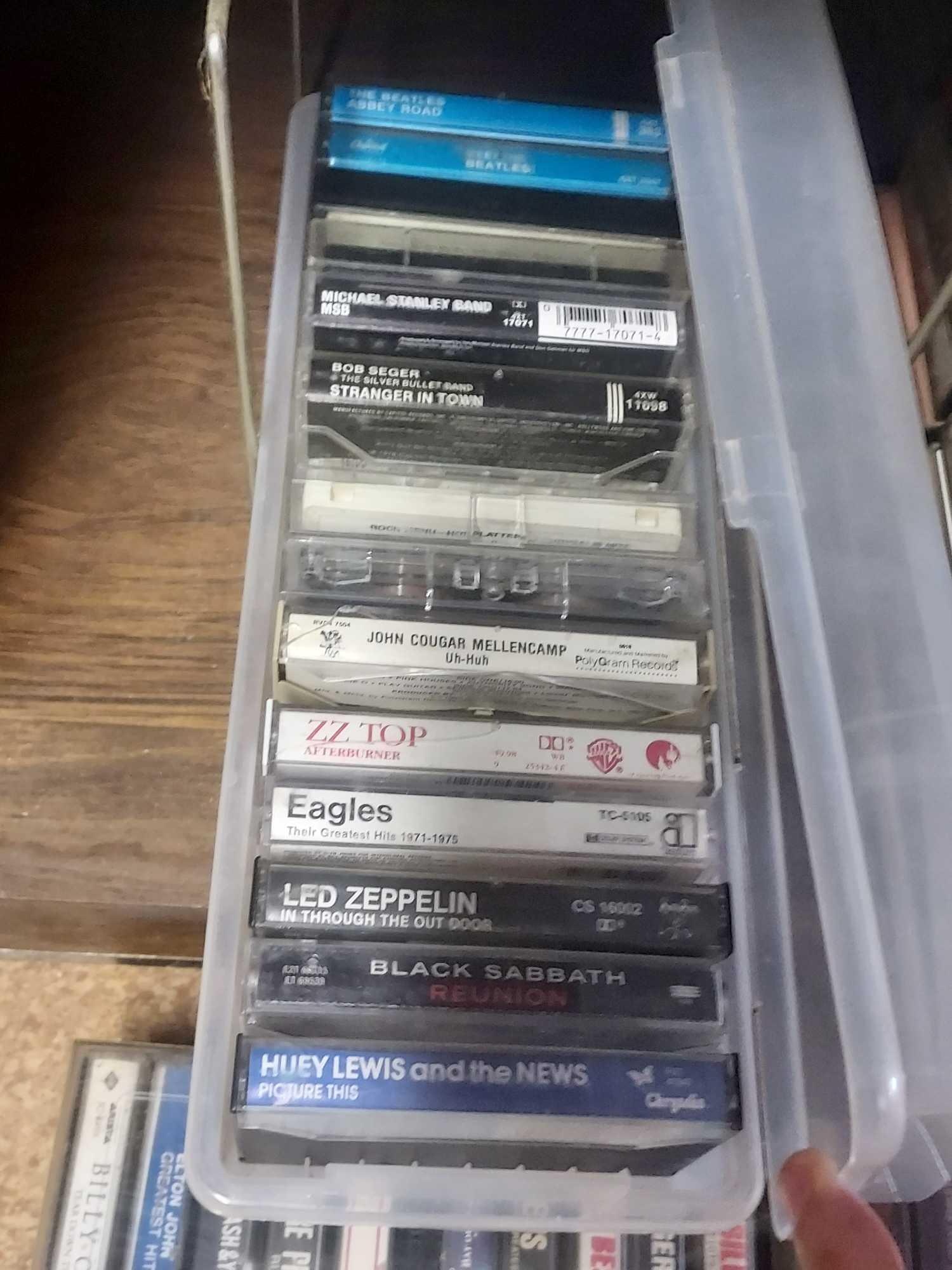Fisher Stereo Cabinet & Cassette Assortment