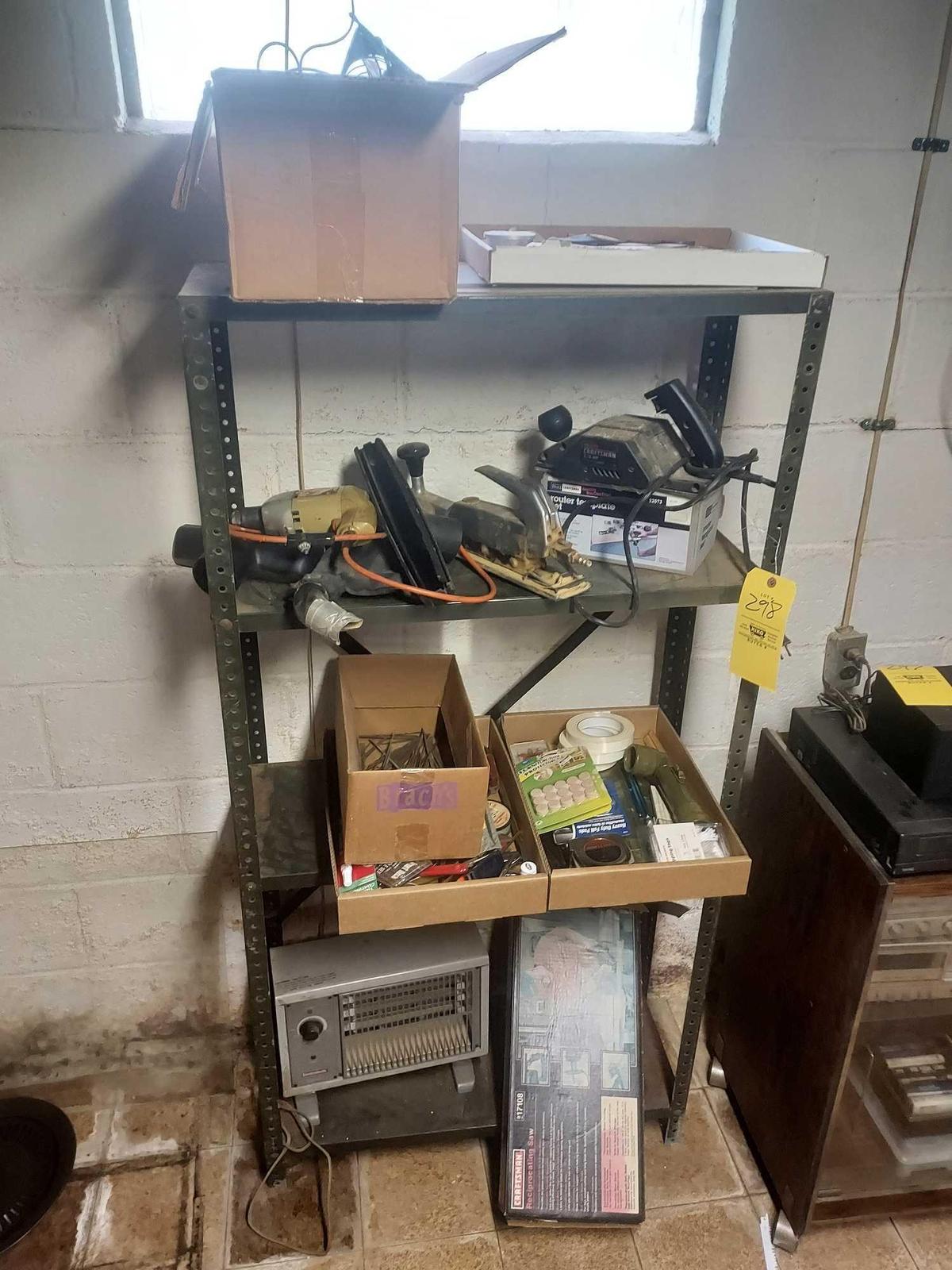 Shelf Unit & Contents - Precision Tools, Sanders, Reciprocating Saw, & more