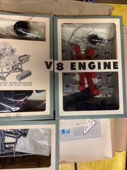 The visible V8 engine model kit
