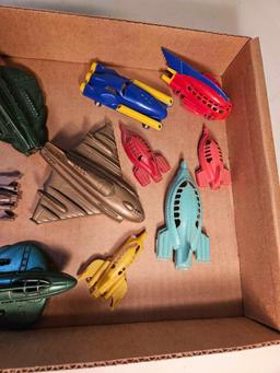 Assortment of Plastic Space Ships including Marx