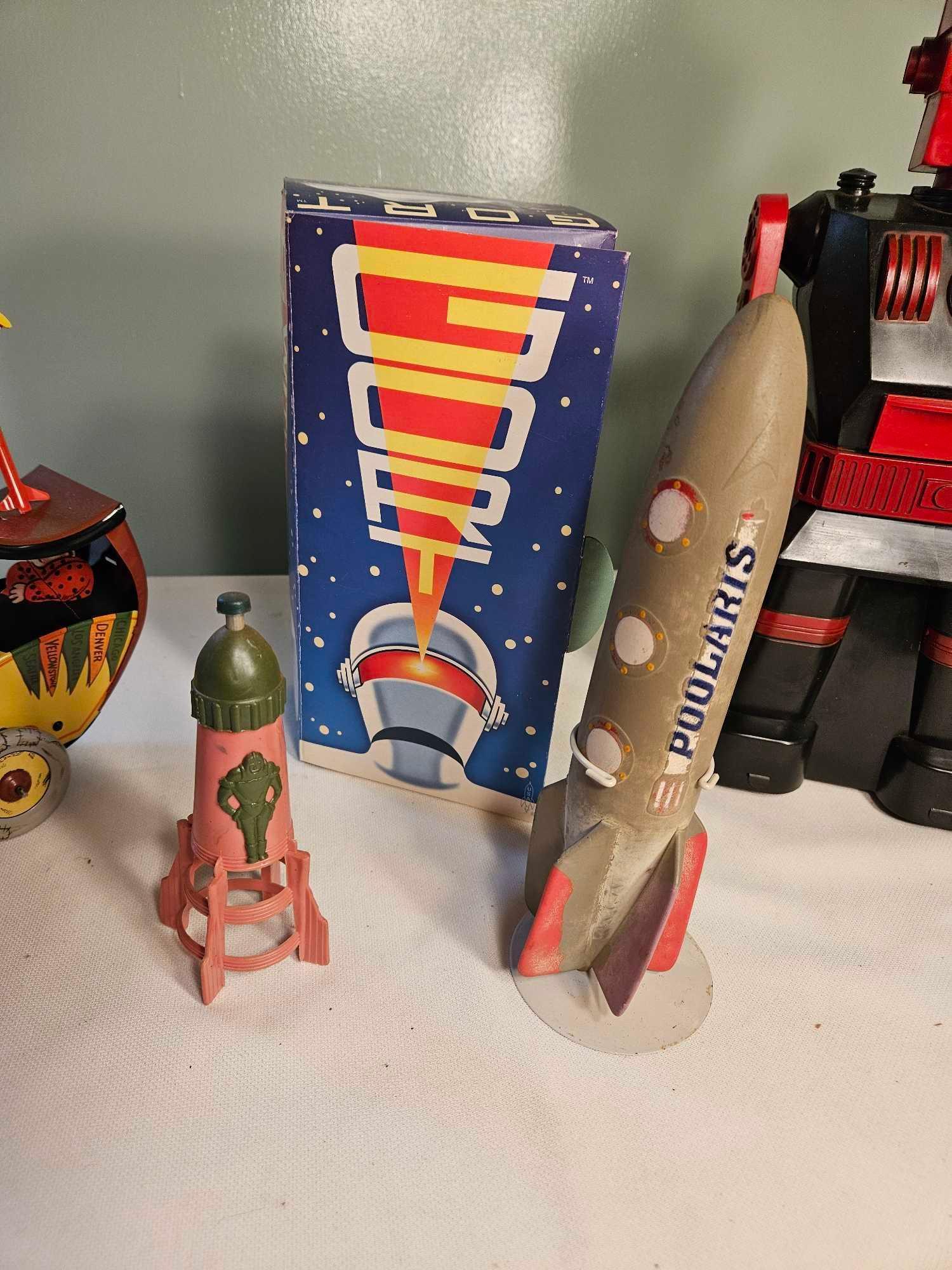 Assortment of Space Items - Robots, Rockets