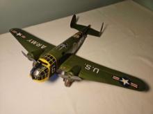 Vintage Marx Tin Litho Keywind U.S. Army Bomber Plane