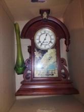 B&O Wall Mounted Clock & Decorative Glass Vase