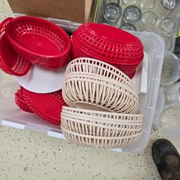 plates and dishes - pitchers - baskets - glasses