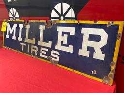 Miller Tires Porcelain Sign