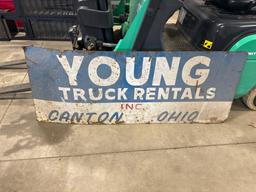 Young Truck Rental Sign