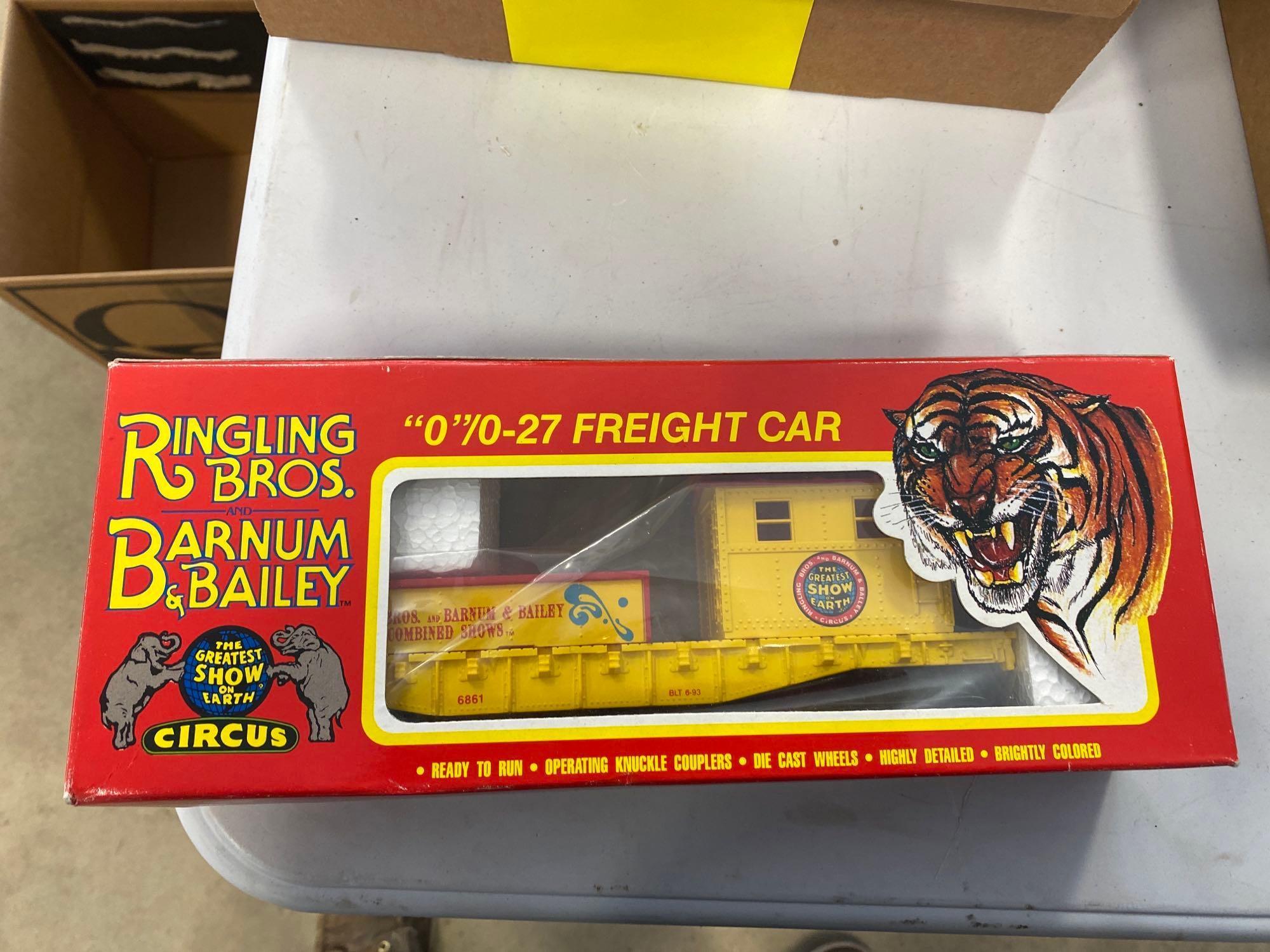 (8) Ringling Bros. Train Cars - (2) Model Advertising Signs