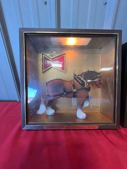 Famous Budweiser Clydesdale Horse Facing Right And One Facing Left