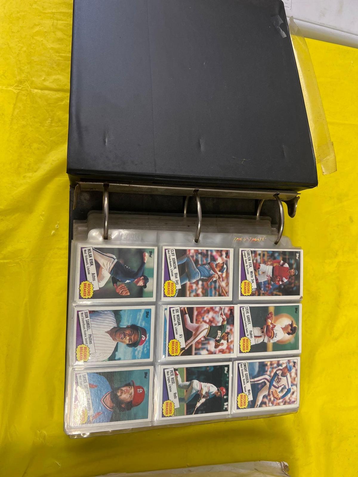 Large Binder Collection Of Older Topps Baseball Cards