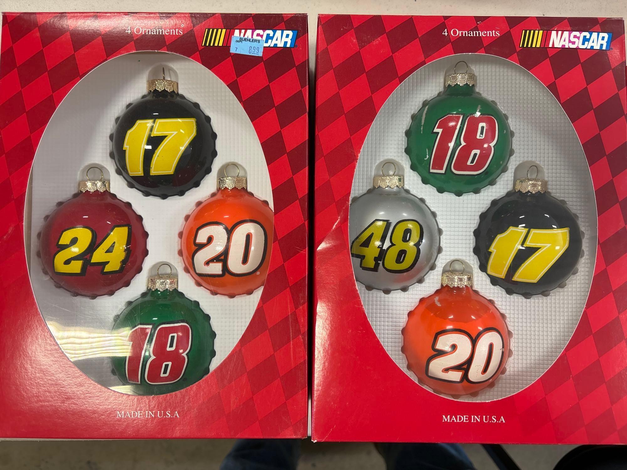 Large Assortment of Christmas NASCAR Decor