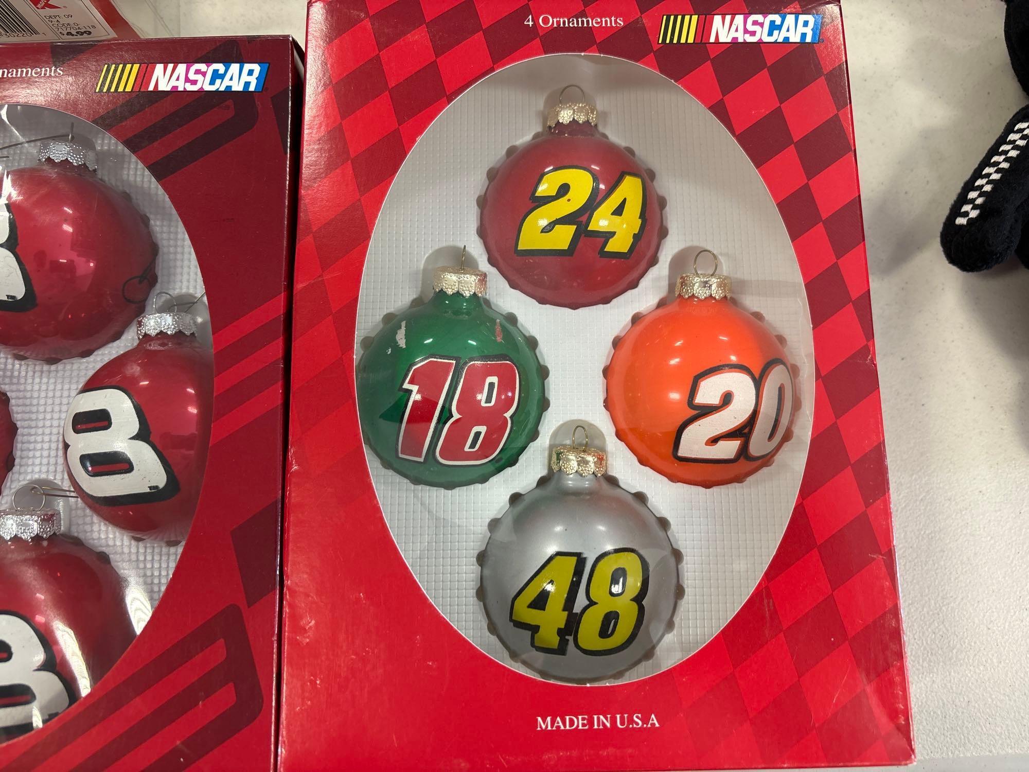 Large Assortment of Christmas NASCAR Decor