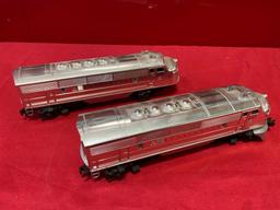 (2) Lionel C&S 8054 - 8055 Burlington Locomotives