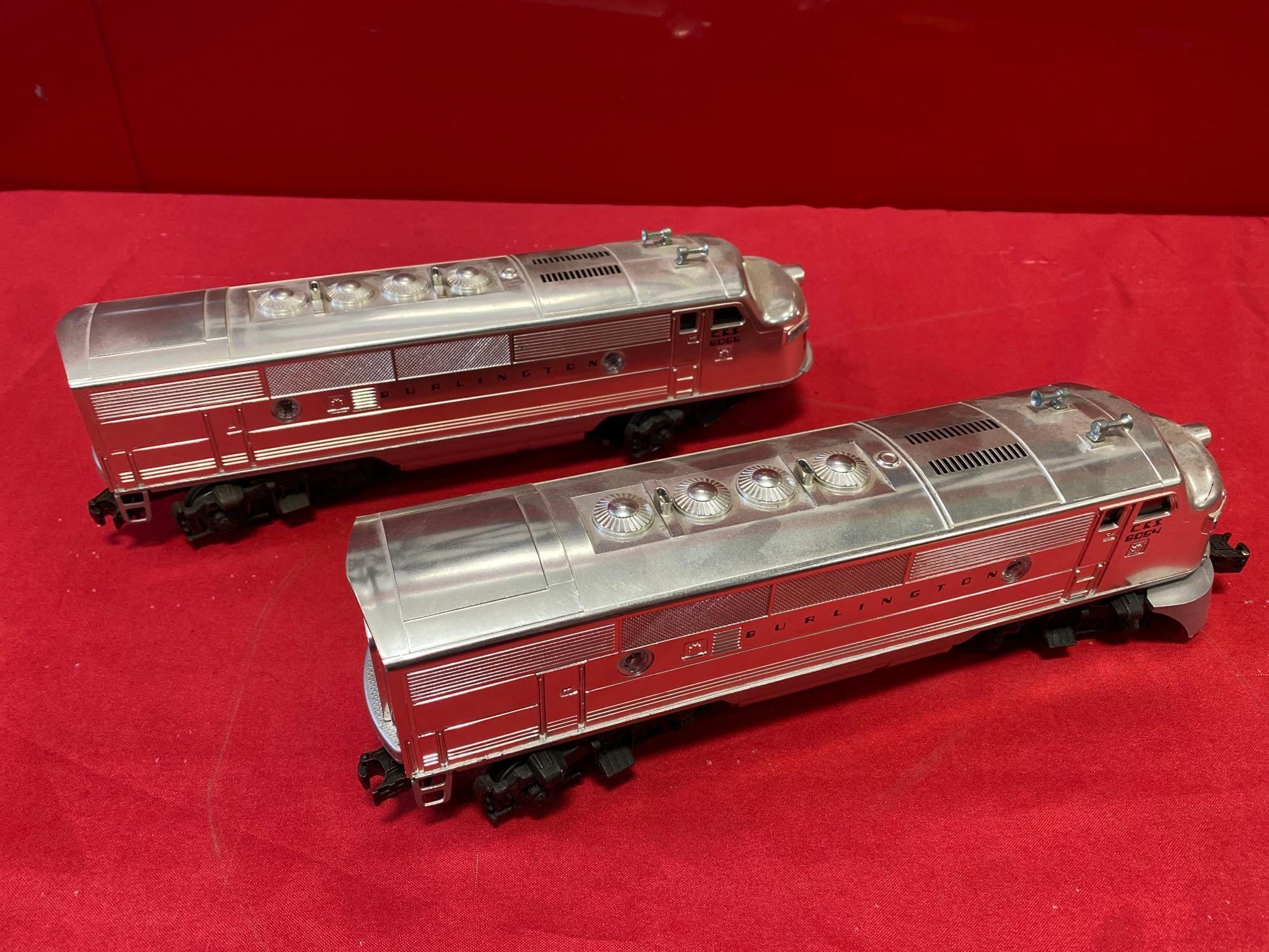 (2) Lionel C&S 8054 - 8055 Burlington Locomotives