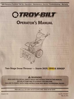 Troy-bilt 28" two stage snow thrower w/ manual