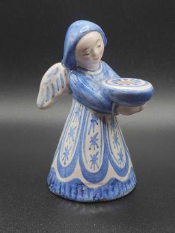 Vintage Mid Century Modern Denmark pottery angel candle holder