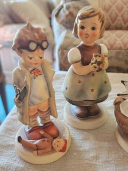 (4) Goebel Hummel figurines, 2 as is