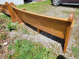 Oak Church pews 8ft bid x 2