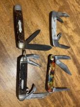 (4) Pocketknives, 1 marked Western