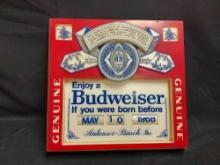 Genuine Budweiser Light Up Legal Date Sign