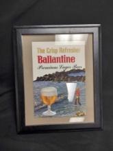 Ballantine Premium Lager Beer Framed Fishing Sign