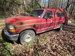 1993 Ford F150 Pick Up Truck 4x2 with cap, not running