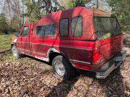 1993 Ford F150 Pick Up Truck 4x2 with cap, not running