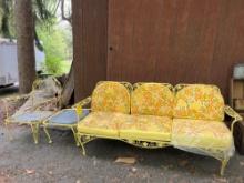 Iron Sofa and Arm Chair with Ottoman