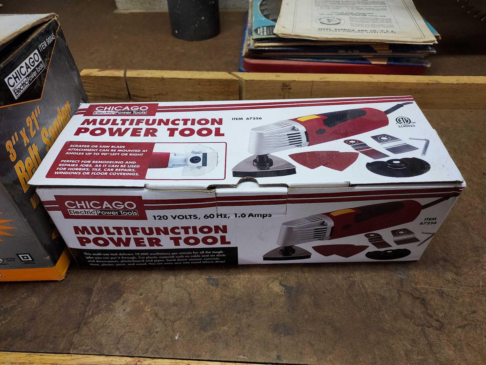 Chicago Electric 3 In. x 21 In. Belt Sander & Power Tool w/ Cen-Tech Snake